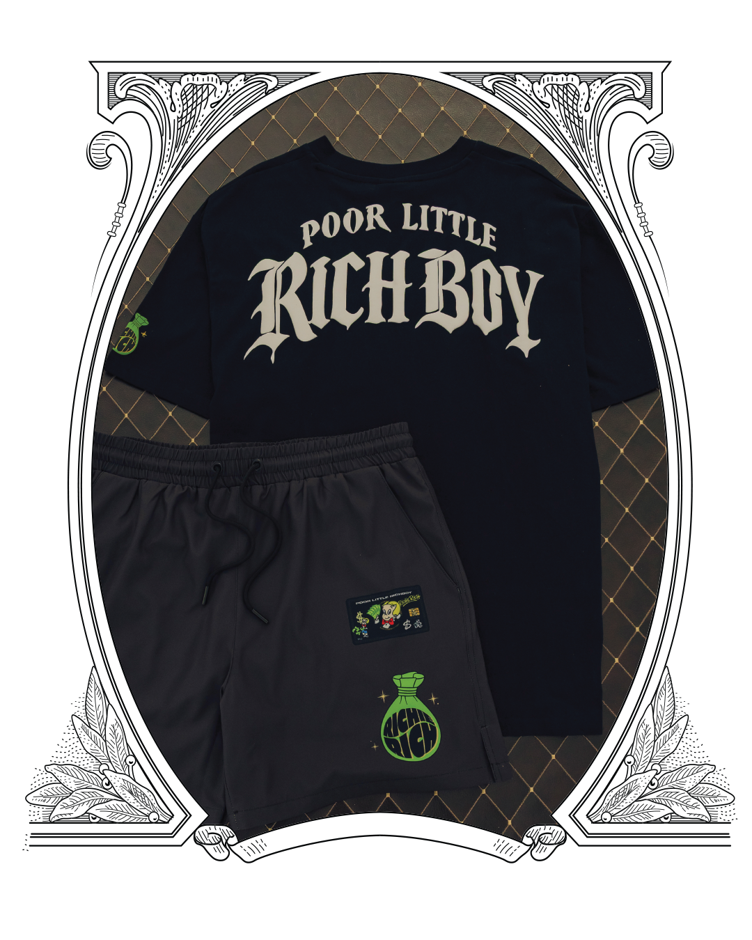 T-shirt and shorts set featuring 
