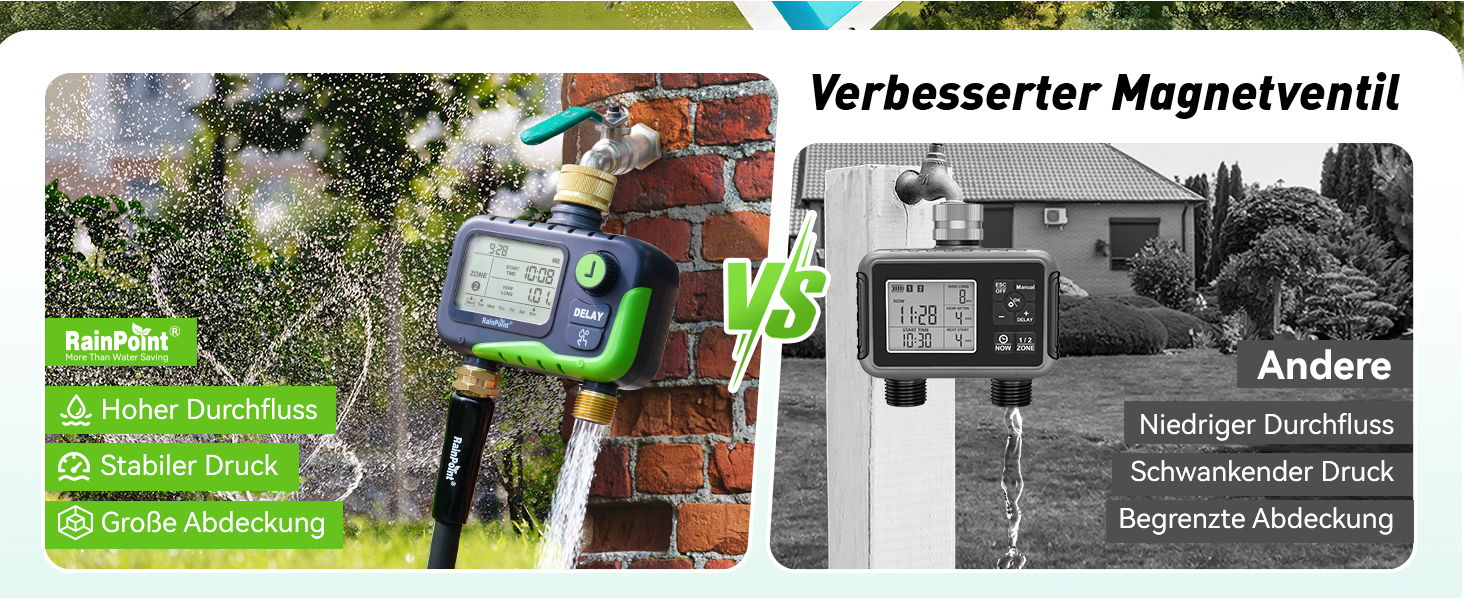 Comparison of two magnetic valve devices with descriptions.