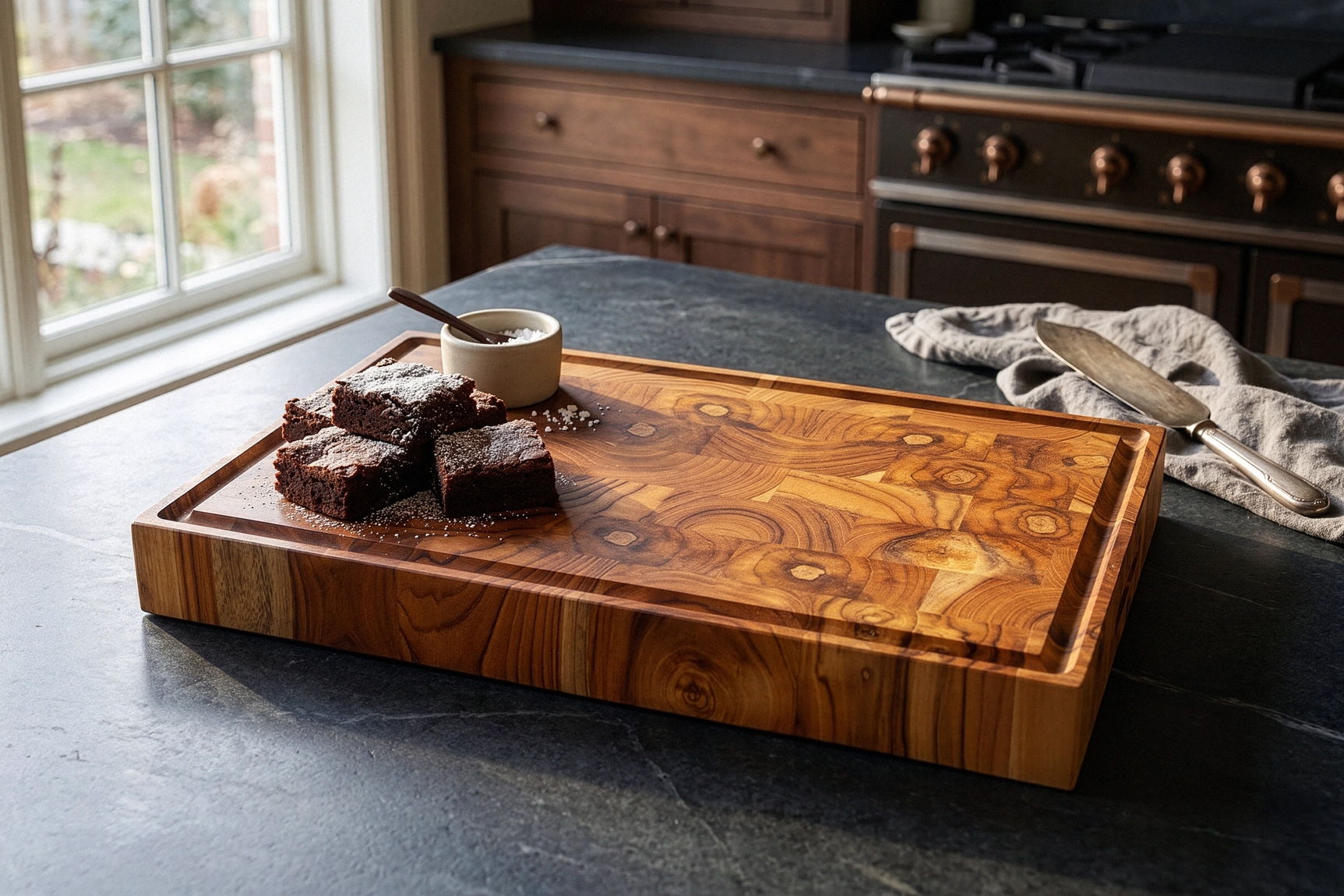 RYFA Handcrafted Teakwood End Grain Chopping Block