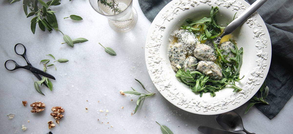 Nettle, Walnut & Ricotta Gnocchi