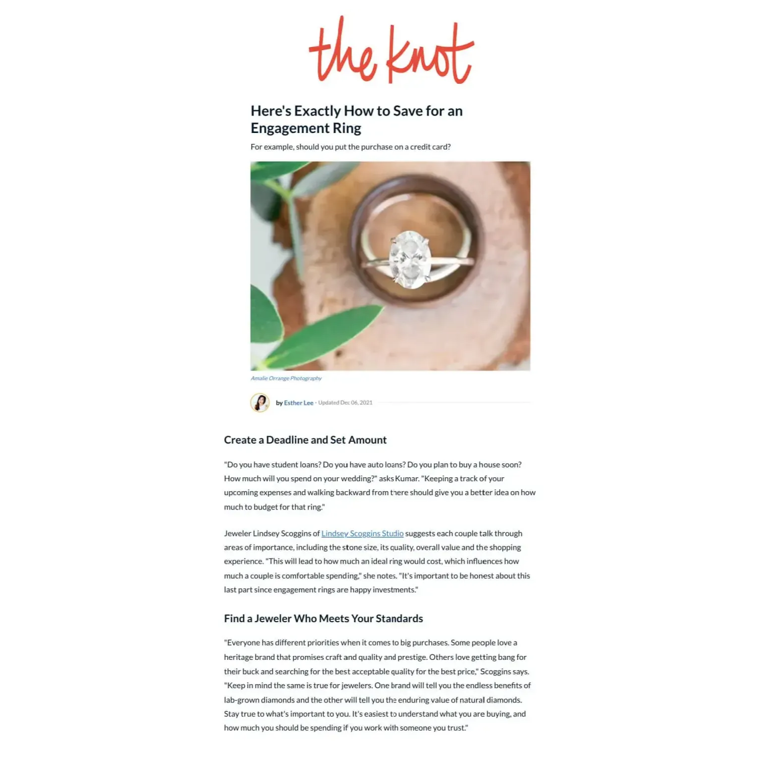 The Knot x Lindsey Scoggins Studio