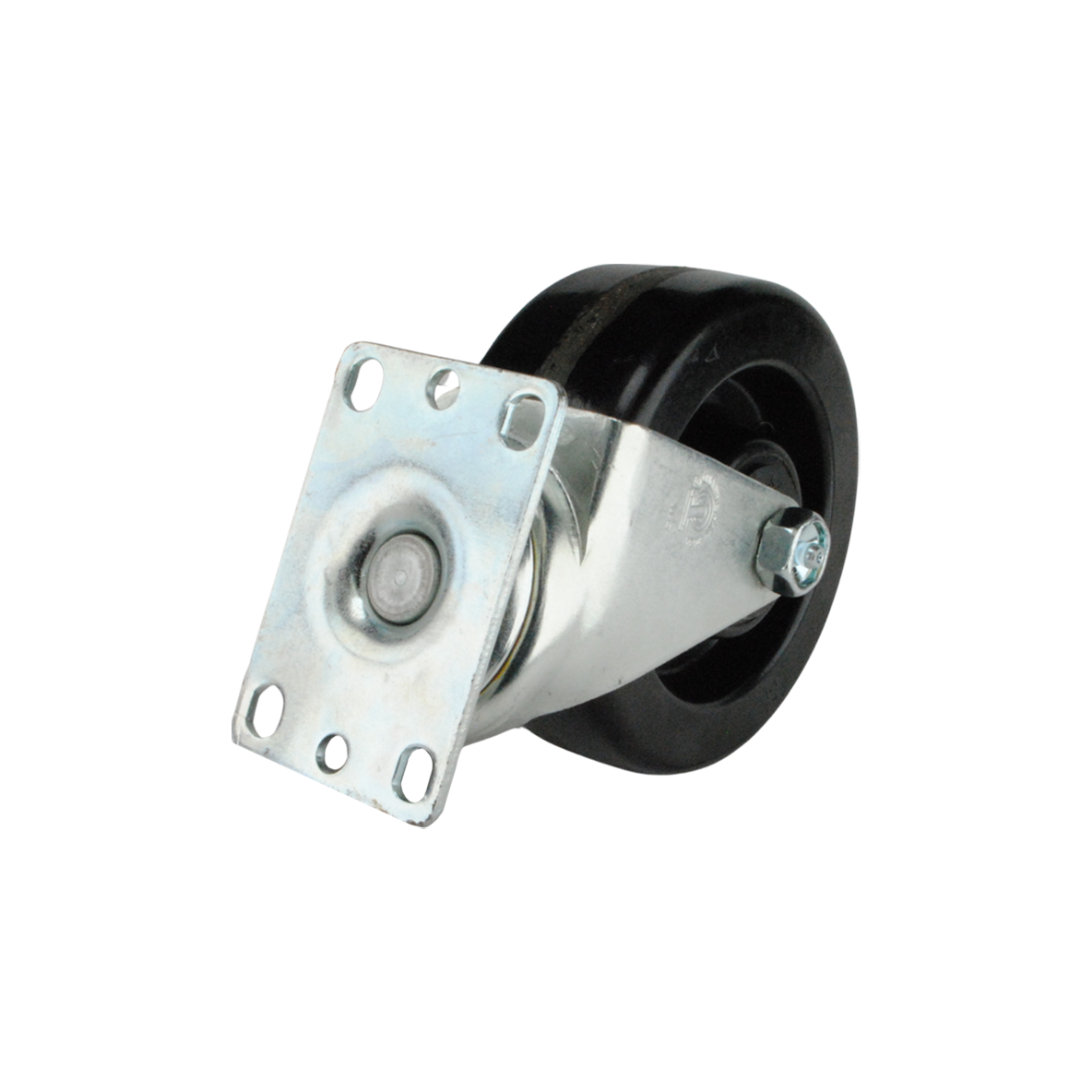 Industrial plate casters with a mounting plate of 2-3/8