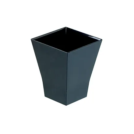 A square black portion cup