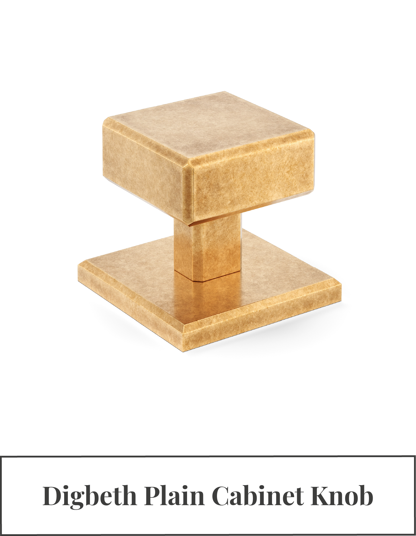 Digbeth Plain Cabinet Knob with Backplate