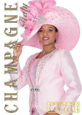 Elegance Fashions | Champagne Italy Spring Summer 2024 Women Church Suts and Hats