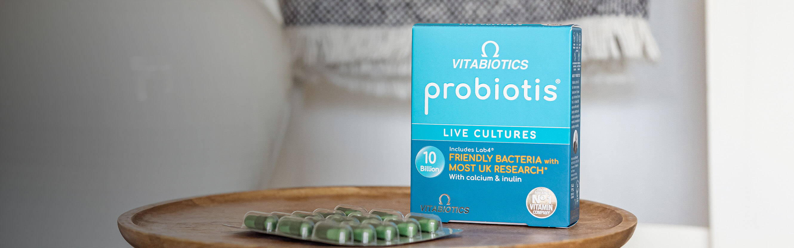 From stress to environmental toxins, your natural gut bacteria is affected by all kinds of things, inside and out. Probiotis Live Cultures is a way to add to your digestive system flora with bacteria including Lab4®, Lactobacillus Acidophilus and Bifidobacterium. 