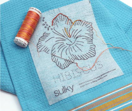 Free Hibiscus Hand Embroidery Pattern