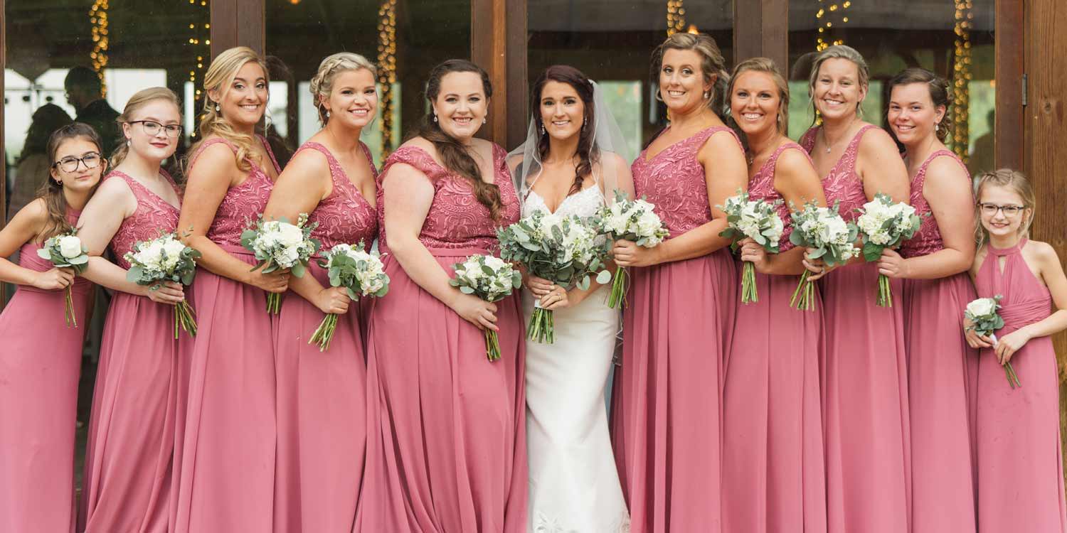 Rosewood Embroidered Bridesmaid Dresses