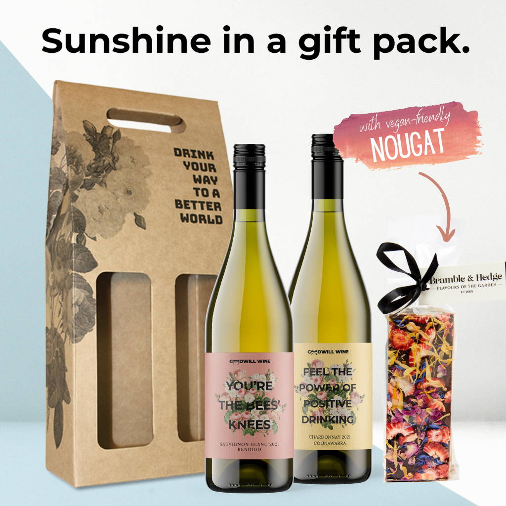 Sauv Blanc & Chardonnay Gift Pack - with Nougat