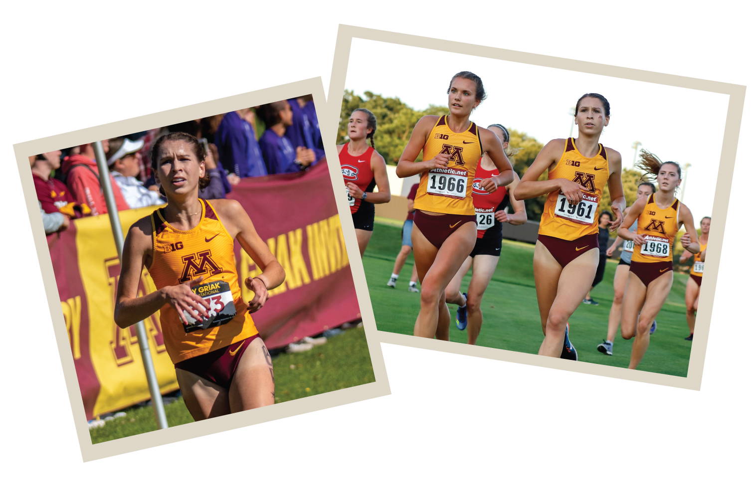 Elena Hayday competing for the University of Minnesota