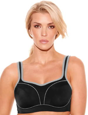 Black & Grey Pauline Sports Bra