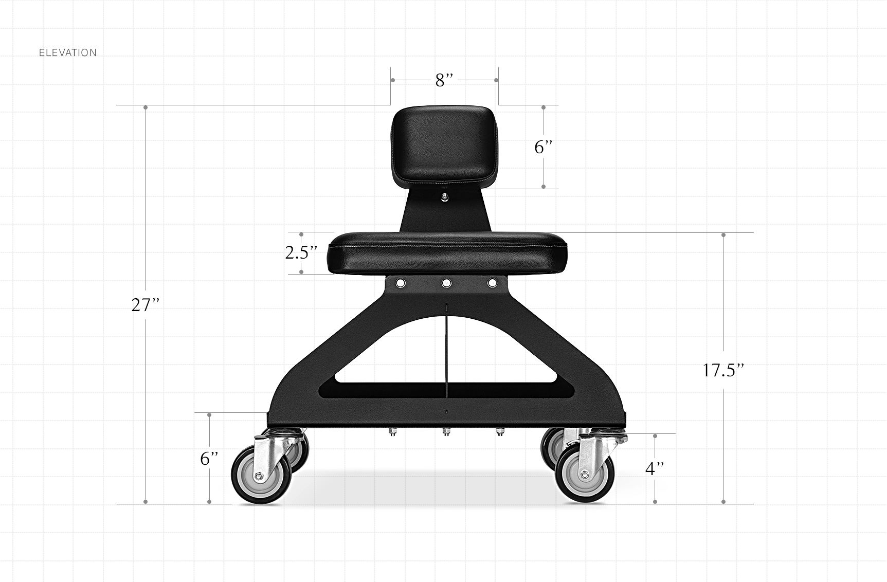 RYFA LO SHOP STOOL WITH BACKREST