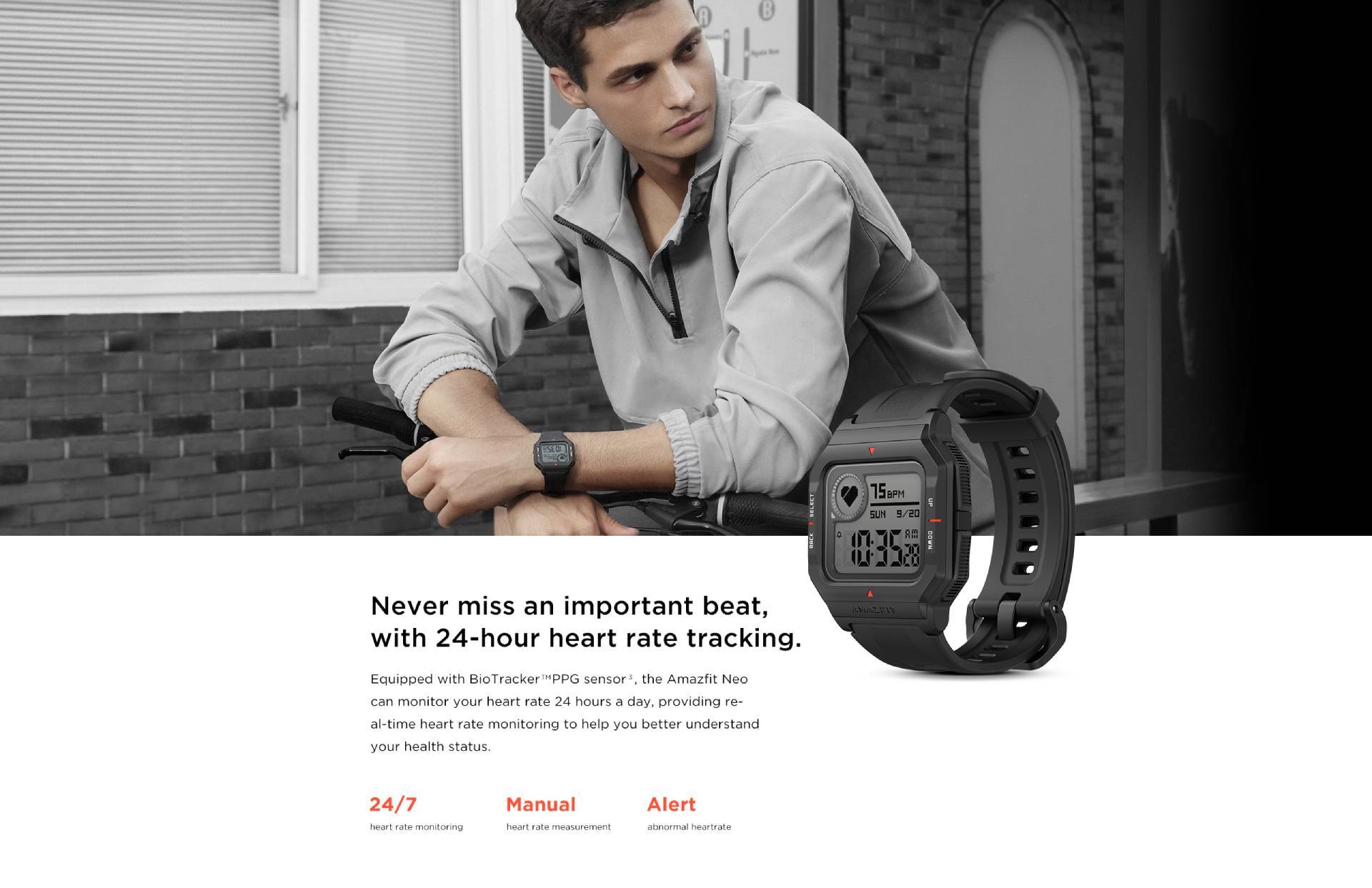 Shop Amazfit Neo Smart Watch Black at best price