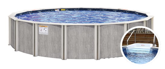 River Bend Above Ground Pool with Steps