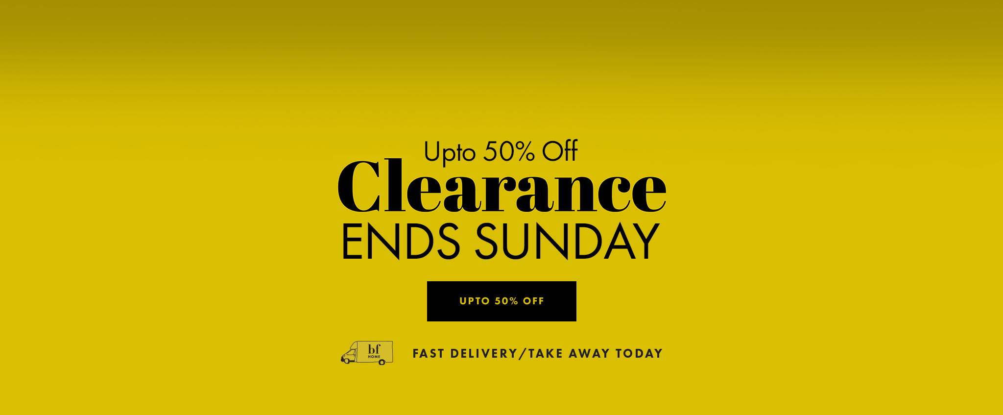 50% off clearance sale ends Sunday.