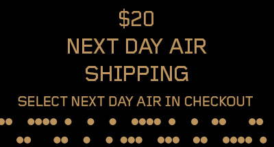 Ship your order Next Day for just $20, available at checkout where applicable.