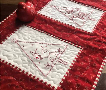 TINSEL AND TRIMMINGS TABLE RUNNER