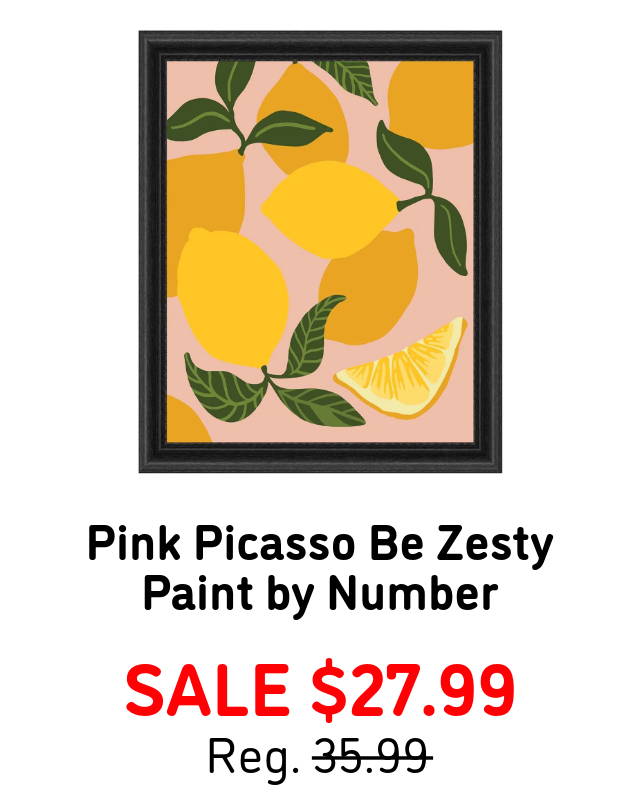 Pink Picasso Be Zesty Paint by Number - Sale $27.99. (shown in image),