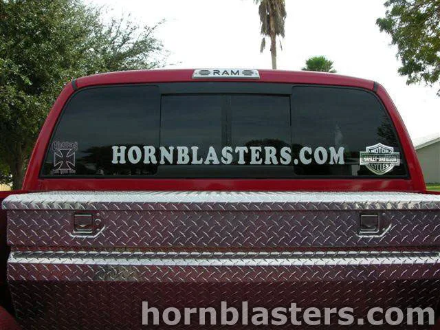 Shocker XL horn and mounting hardware on Rick's Dodge Ram