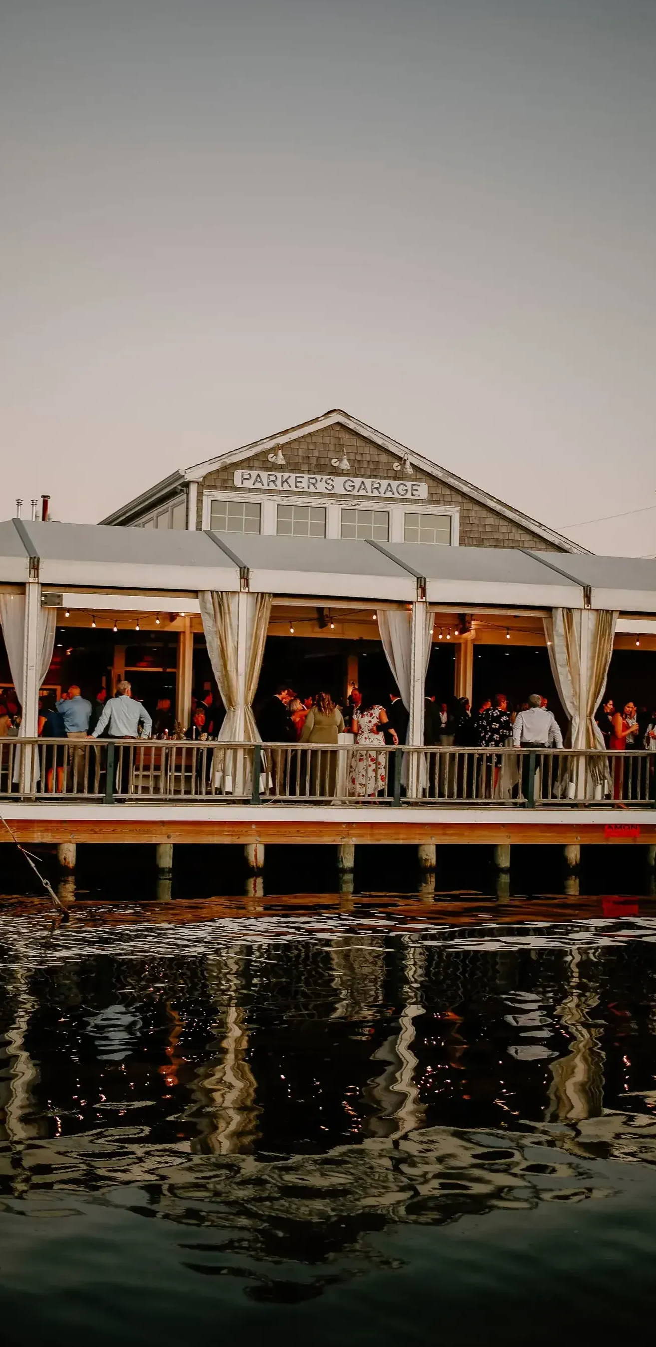 A waterfront wedding venue on LBI, NJ | Parkers Garage + Oyster Saloon in Beach Haven, New Jersey