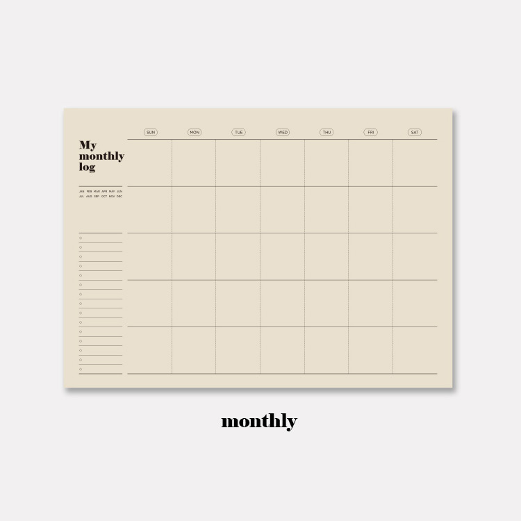 Monthly - GMZ The memo big scheduler and grid notepad