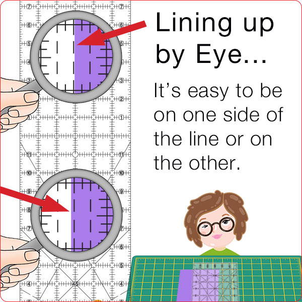 lining up by eye 