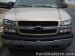 Front close-up Joe's Silverado grille headlights and chrome bumper photo 2