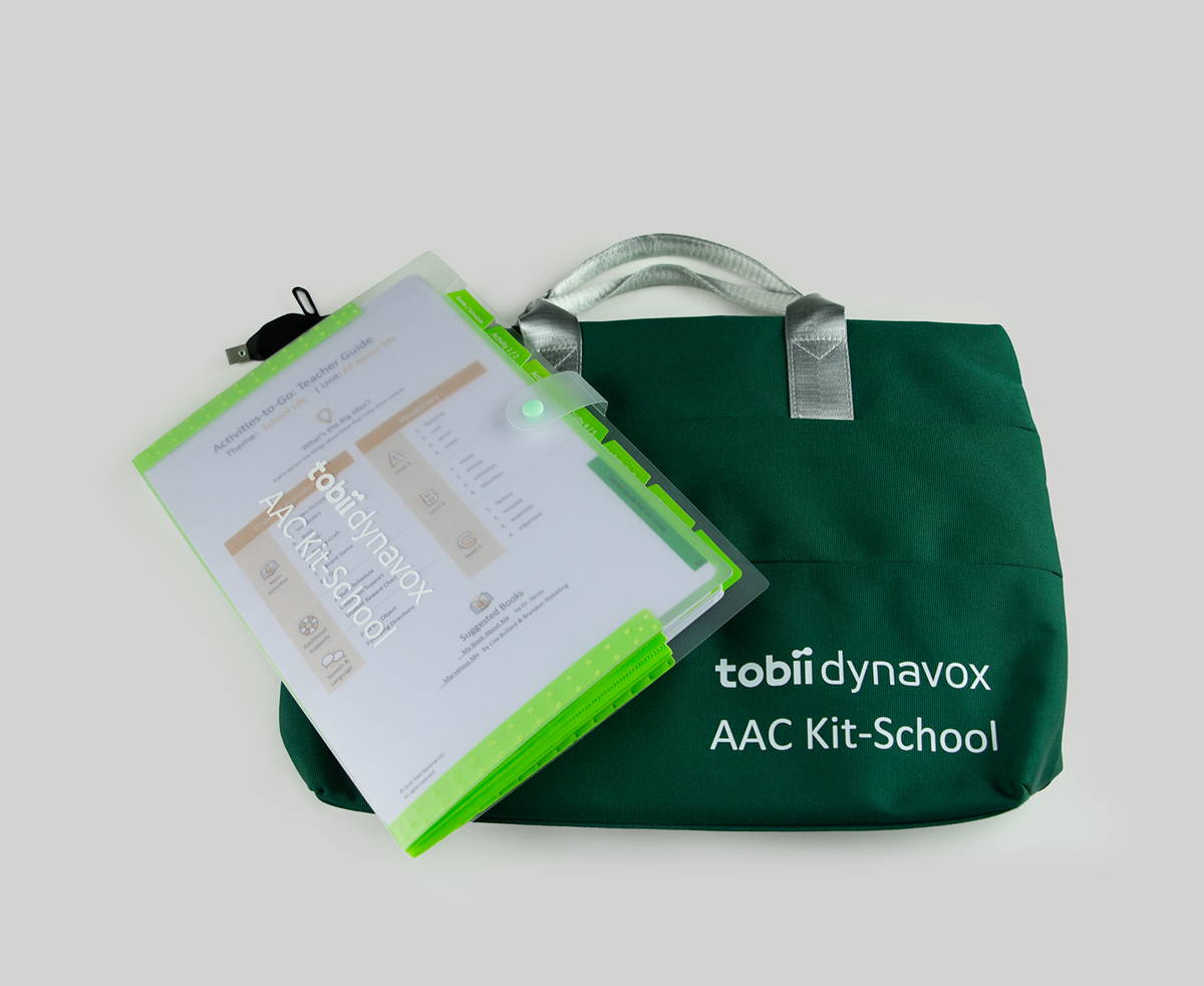 Organised storage bag for the Tobii Dynavox AAC School Kit  