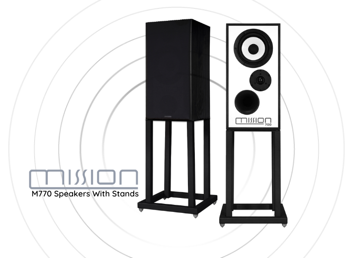 Mission M770 Speakers With Stands - Black