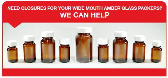 Wide Mouth Amber Glass Packers