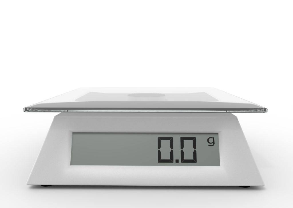 A photo of a kitchen scale.