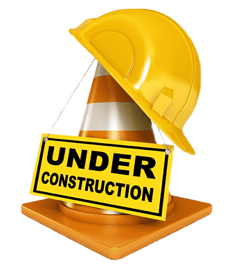 Construction cone with a hard hat and 