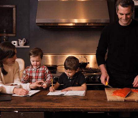 Sean Dimin, Sea to Table cofounder, with family