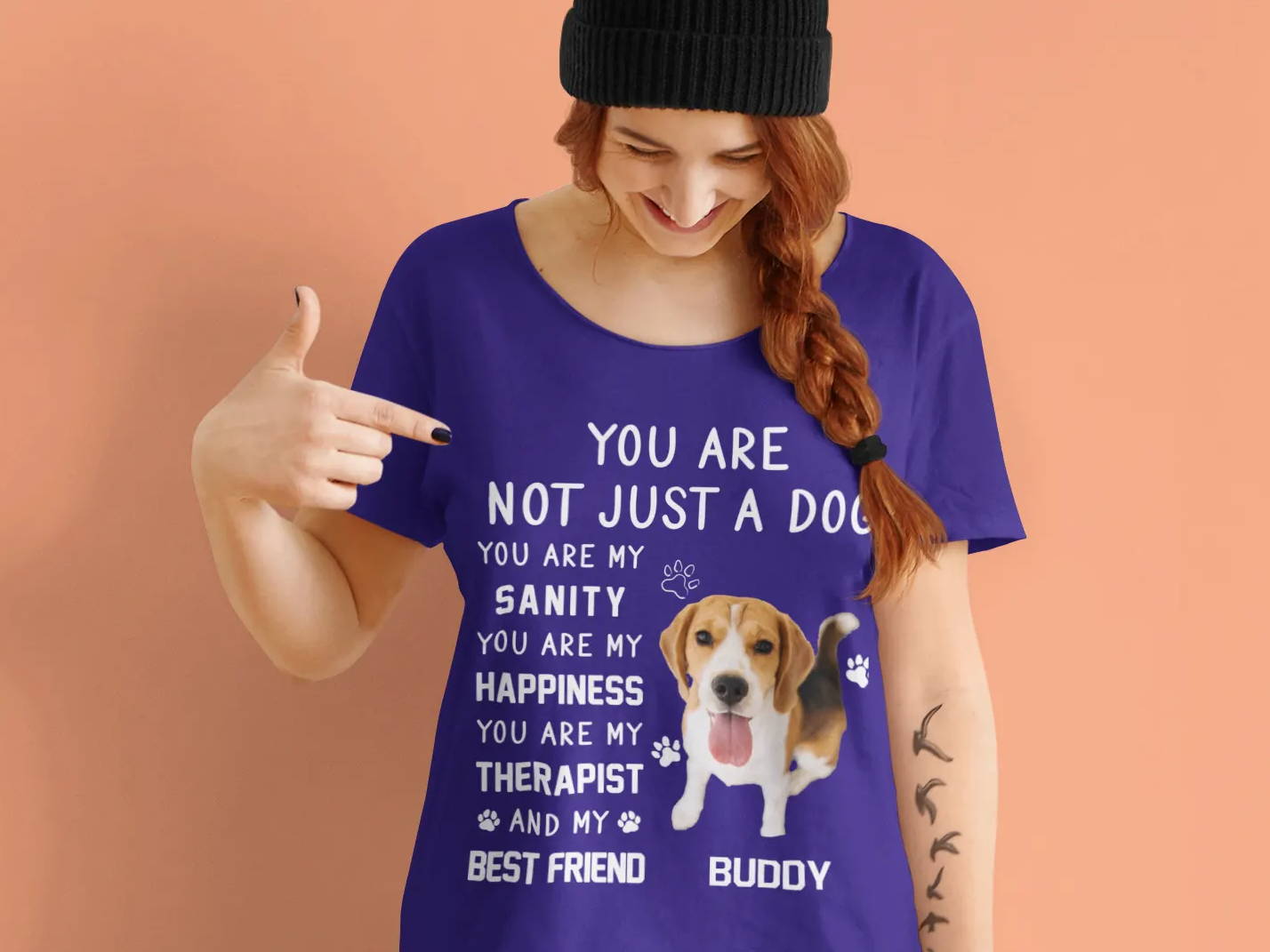 not just a dog personalized photo t-shirt