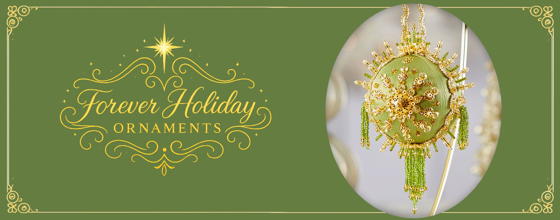 Gold ornament with 