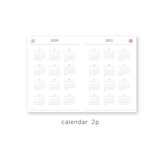 Calendar - O-CHECK 2020 Les beaux jours dated weekly diary planner