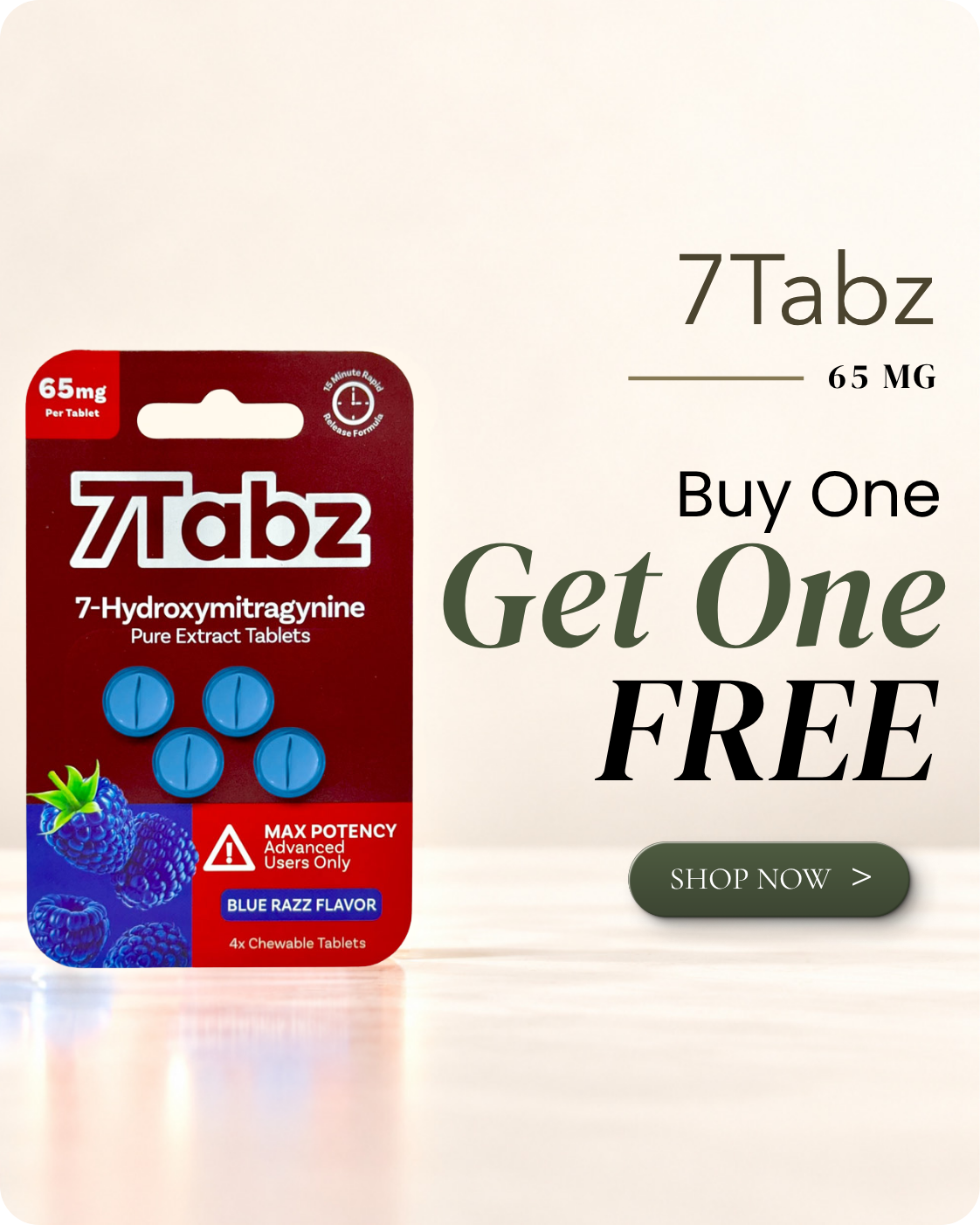 7Tabz supplement package with promotional offer: Buy One Get One Free.
