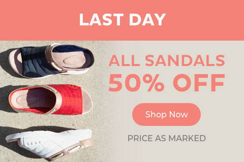 All Sandals 50% Off