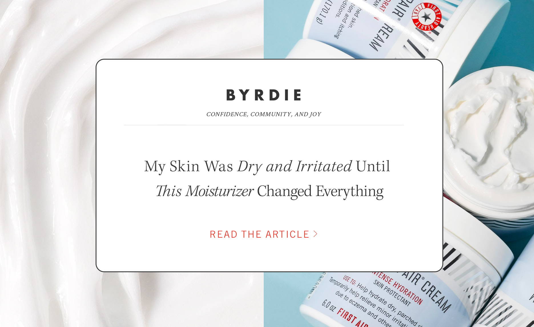 Byrdie article snippet. Review of ultra repair cream