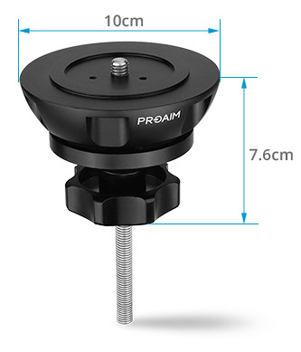 Proaim 100mm Half Ball Adapter (Flat–Bowl Camera Mount)