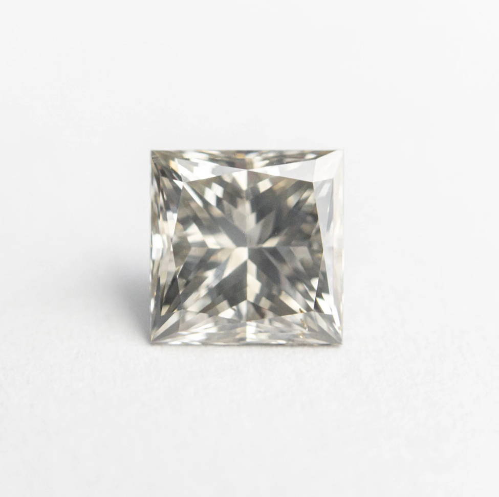 Champagne princess cut diamond