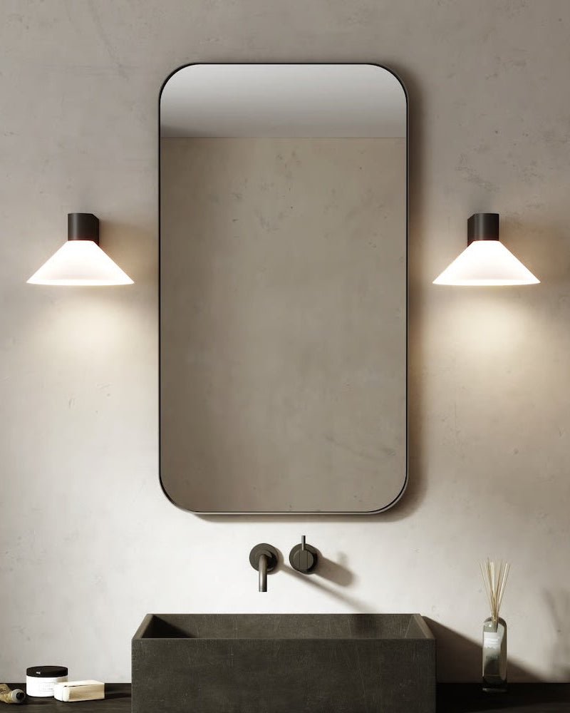 Modern Blown Glass Cone Wall Light-Lighting Collective