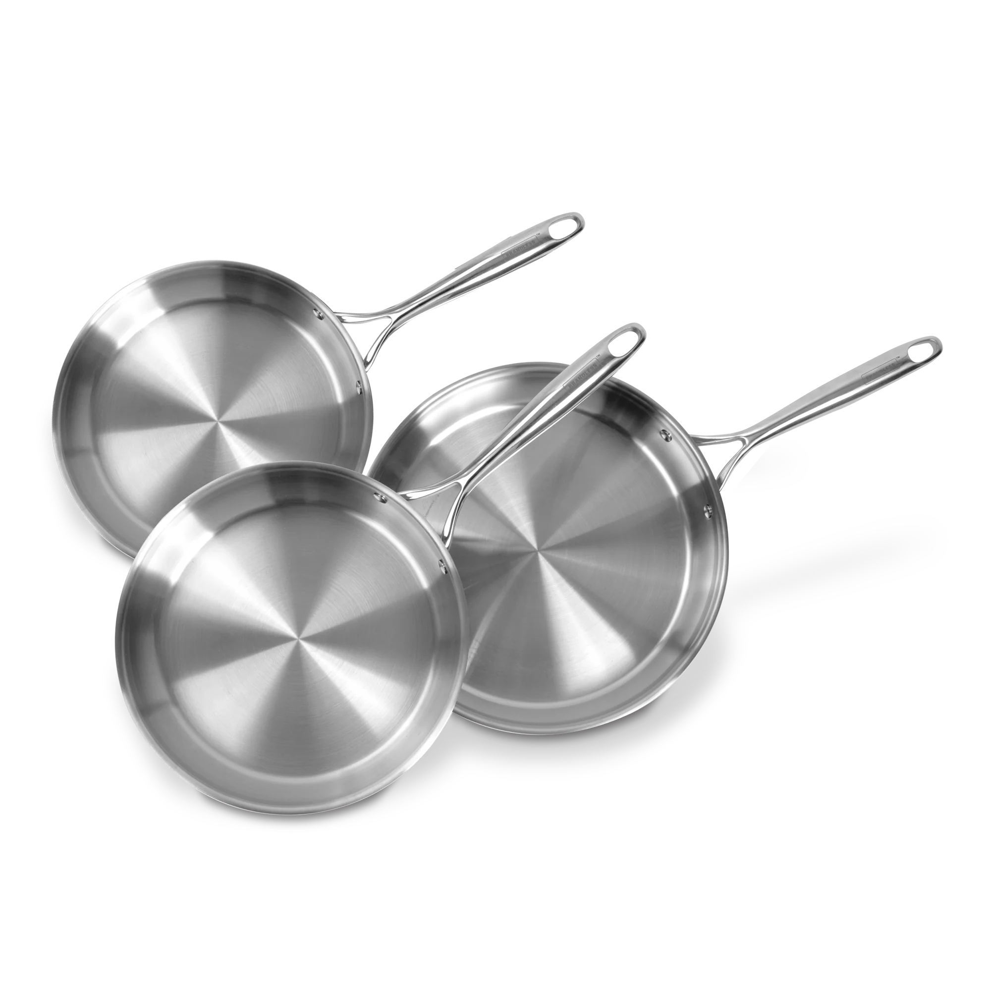 Brandless Stainless Steel Fry Pans in 8, 10, and 12 inch sizes