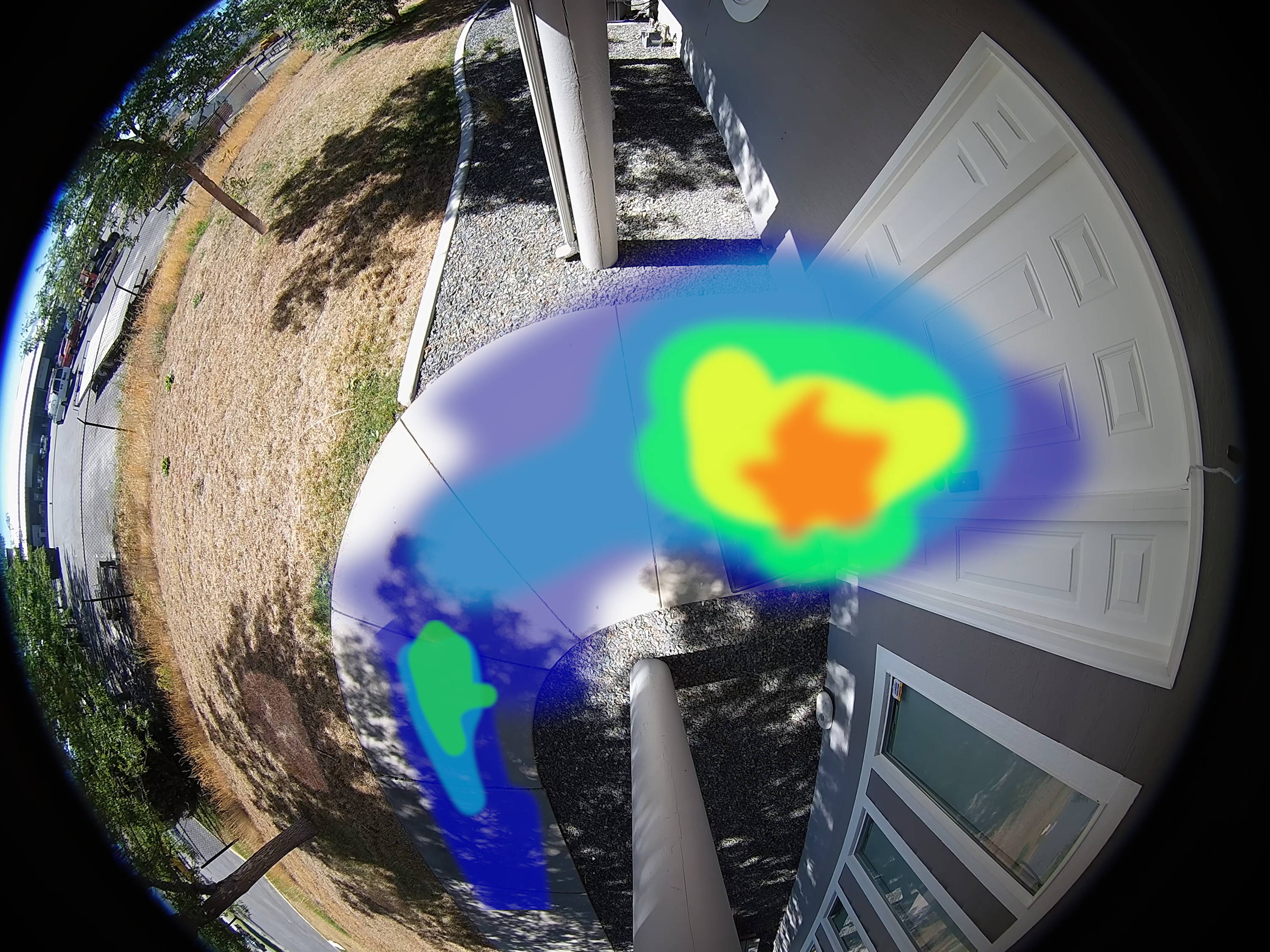 Heat map displaying high traffic areas