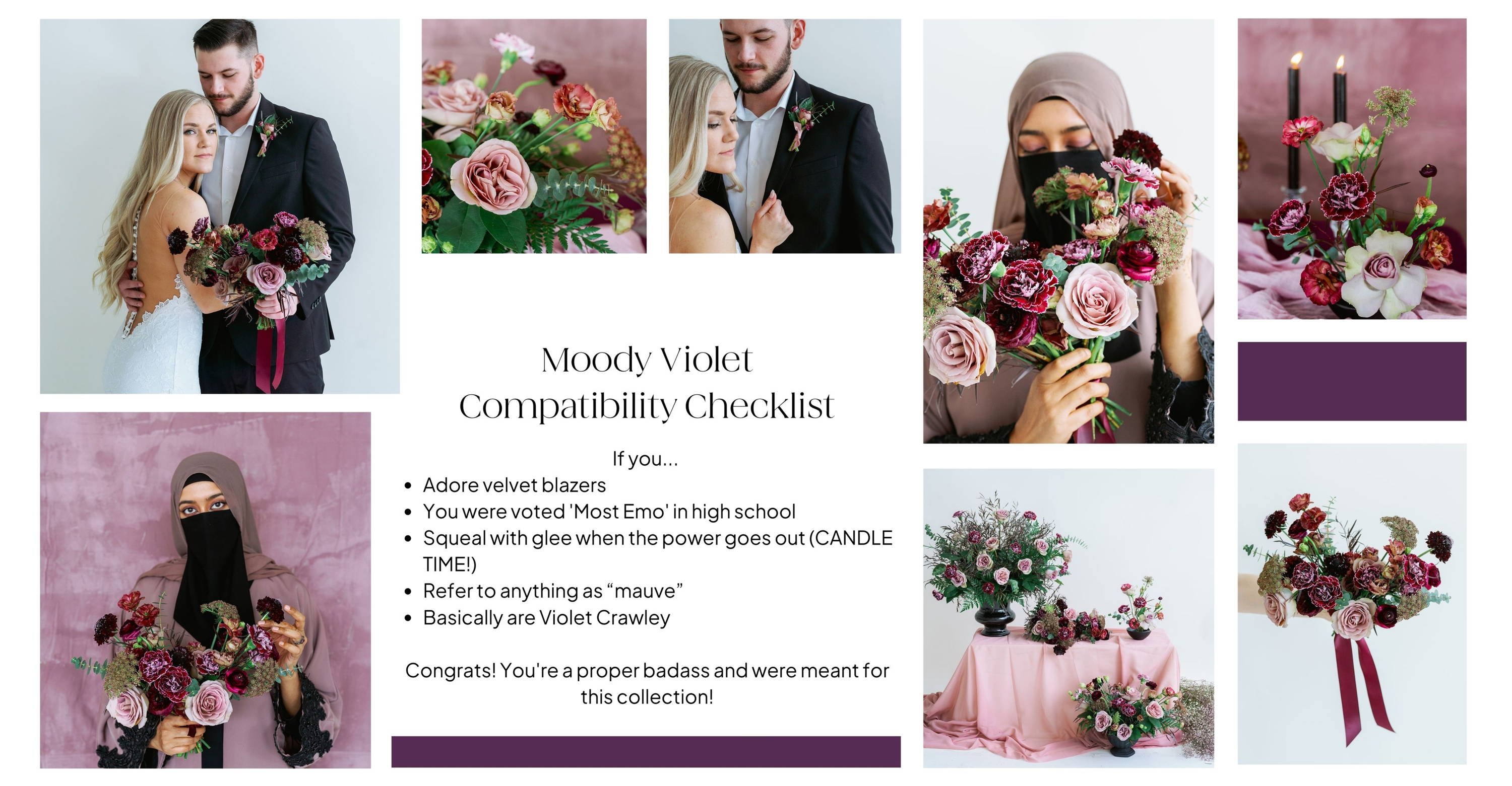 Moody Violet DIY Wedding Flower Kit