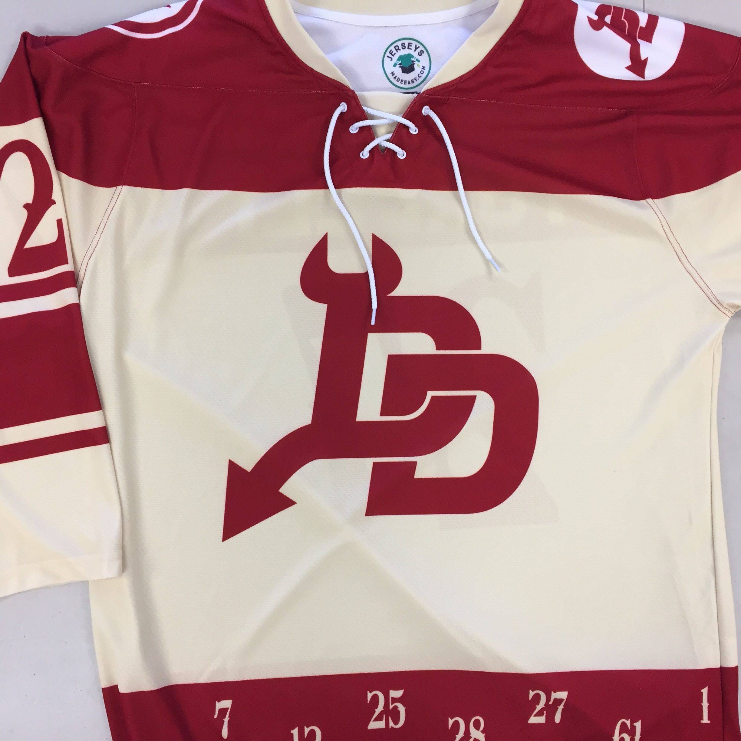 Custom Sublimated Ice Hockey Jersey: Devils