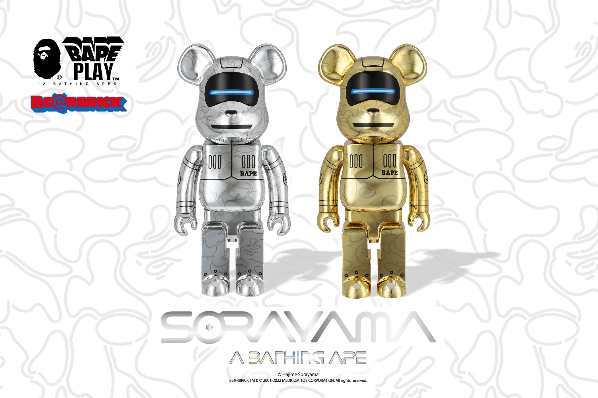 A BATHING APE® × HAJIME SORAYAMA BABY MILO® BE@RBRICK 100 A BATHING APE® × HAJIME SORAYAMA BABY MILO® BE@RBRICK 100