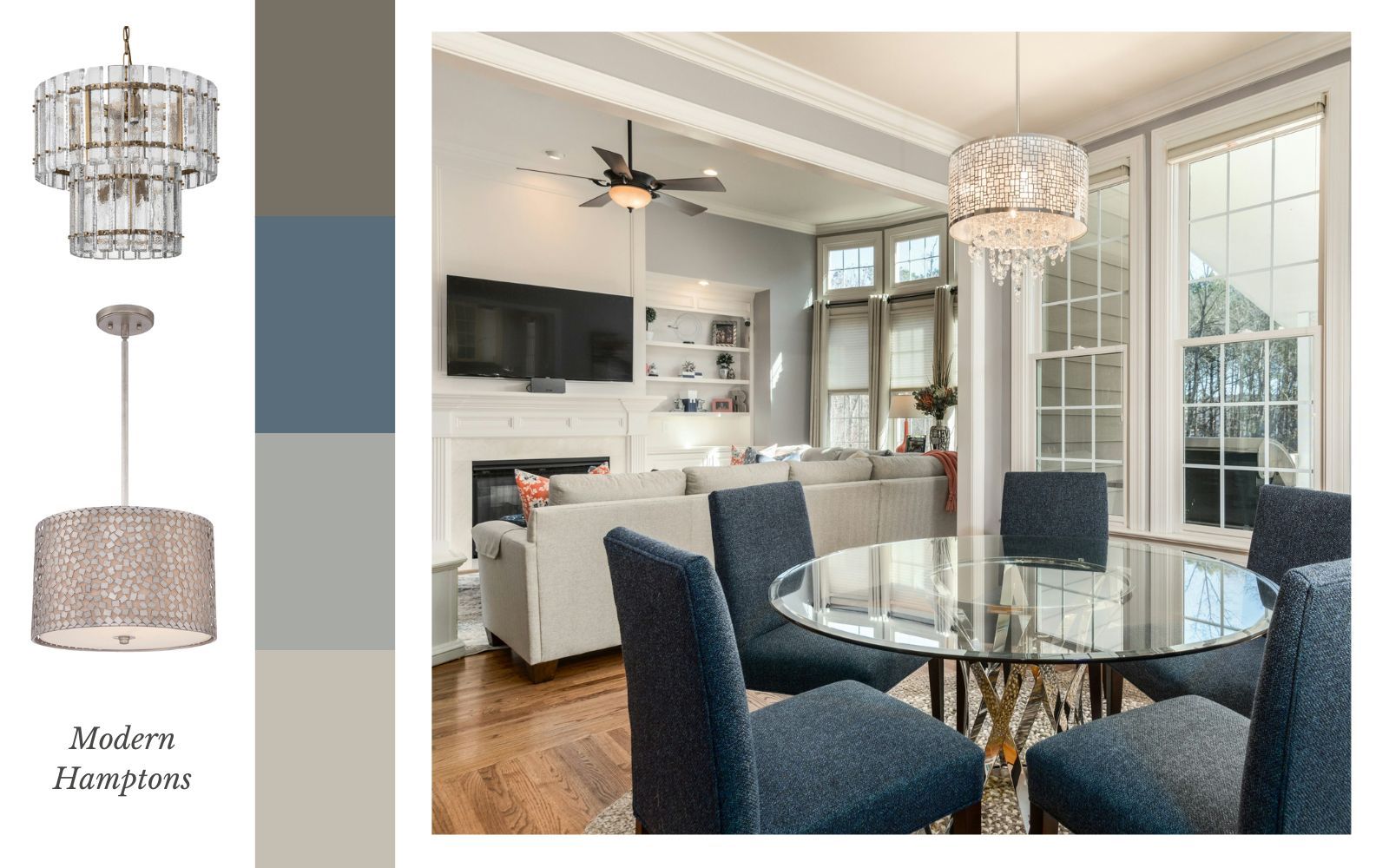 Modern Hamptons Style Lighting Moodboard