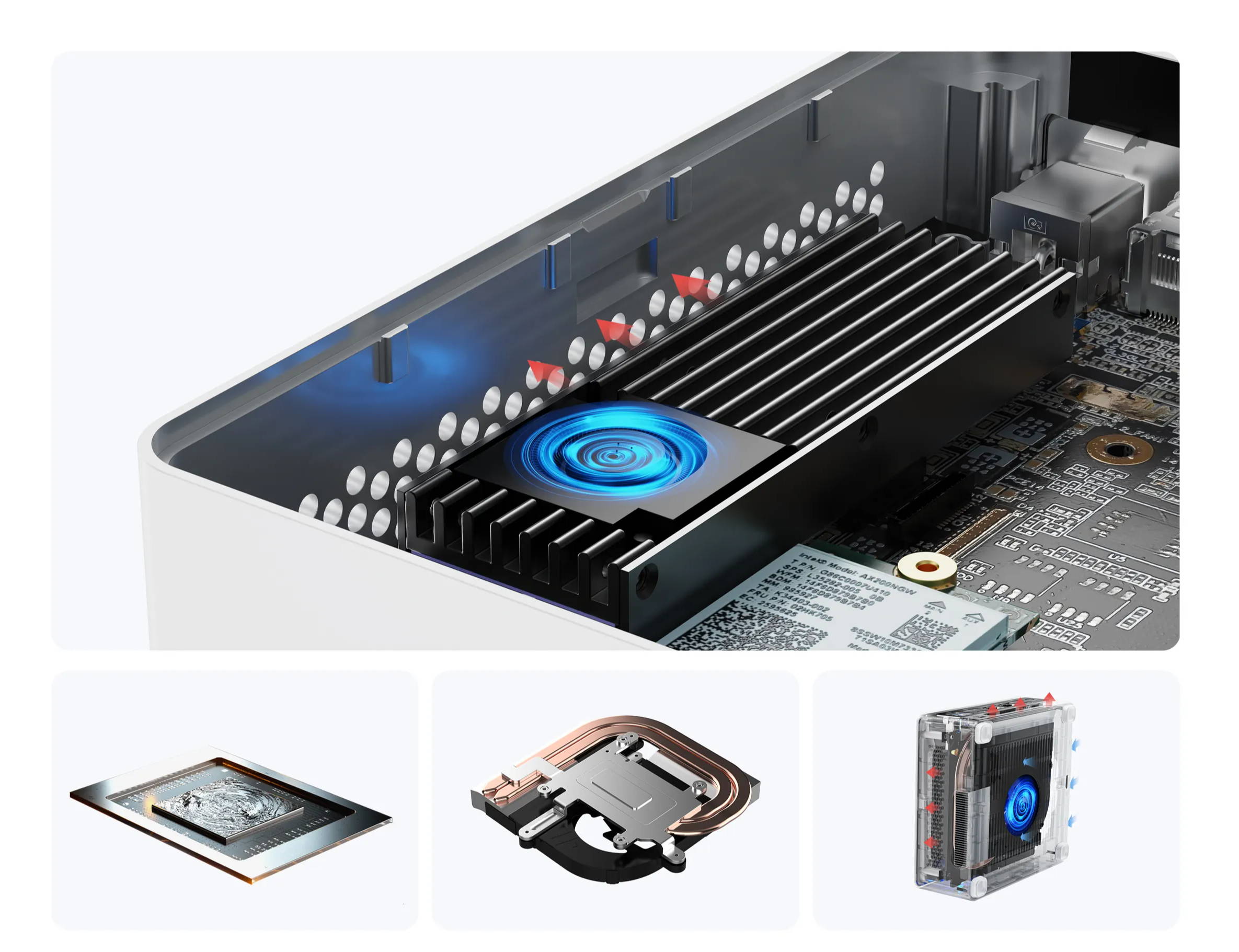 MINISFORUM Mini PC NAB6 Intel Core i7-12650H,10 Cores 16 Threads,up to  4.7GHz 32GB RAM DDR4 1TB PCIe4.0 SSD Dual 2.5 G RJ45 LAN Mini Desktop