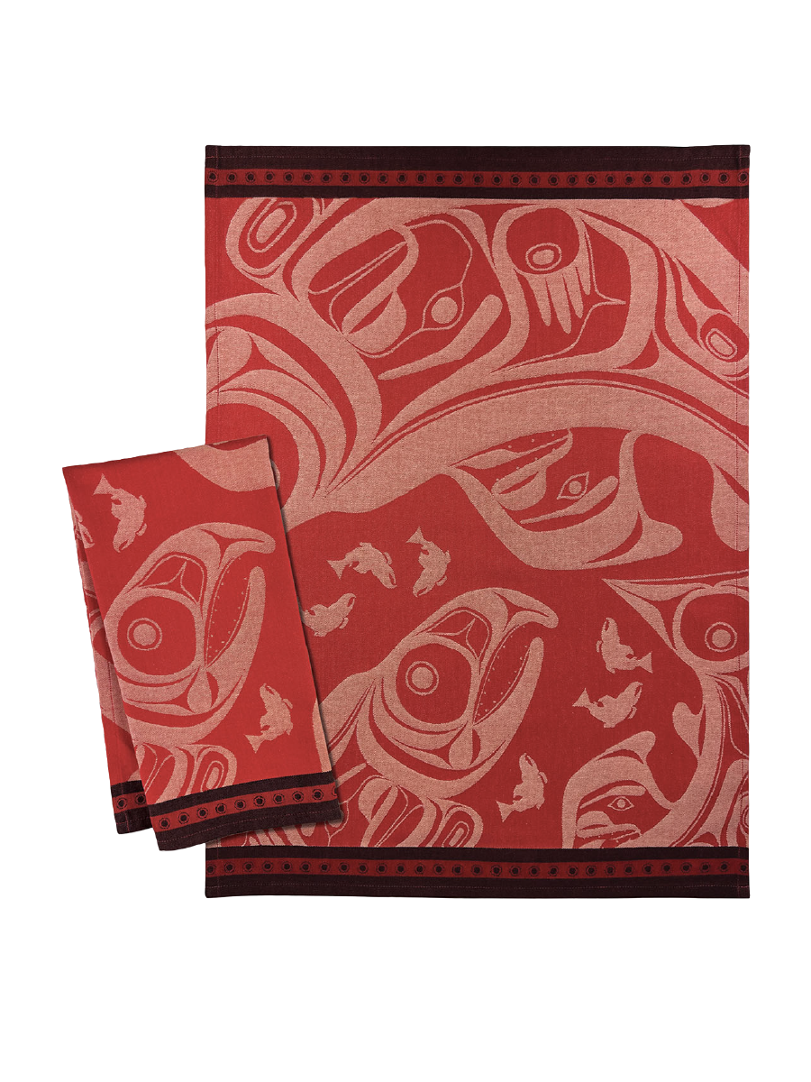 Salmon (Red/Pink) Tea Towel